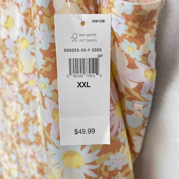 GAP NWT Floral Smocked Back Sundress Size XXL - Picture 4 of 8